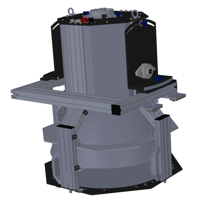 Model HFSS-ADJUST-DF 用于朝下安装支架的高通量太阳光模拟器横向、旋转和倾斜调节