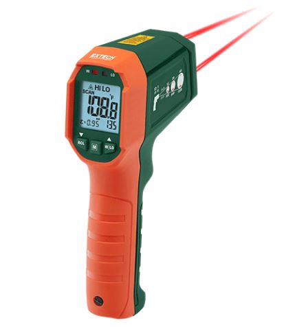 双 激光 IR 激光 温度计 带 报警器 &ndash; IR320 &ndash; Extech
