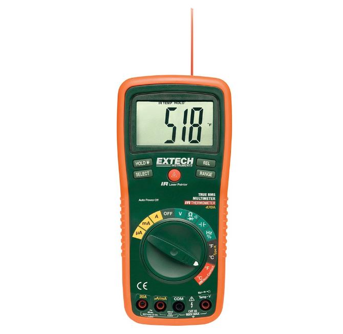 自动 与 手动 量程覆盖 万用表 EX400A 系列 &ndash; Extech