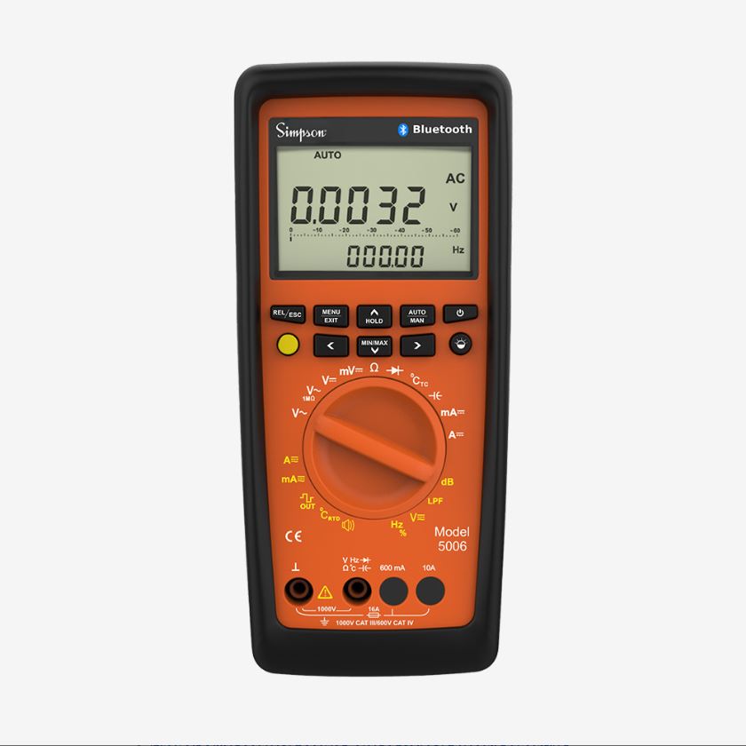 Simpson 数字 mutimeter 系列 5005/5006 与 5005BT/5006BT 带 蓝牙