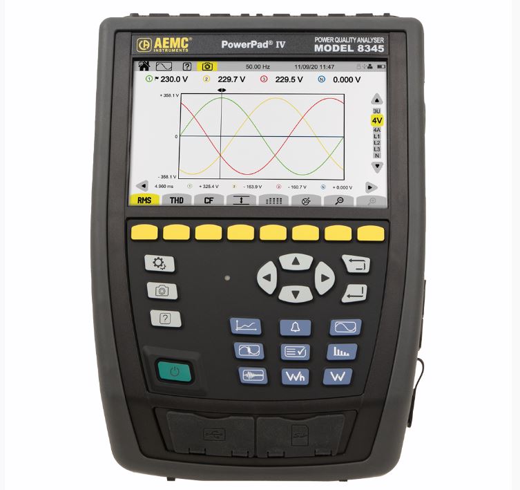 AEMC 电能质量分析仪 PowerPad IV 型号 8345
