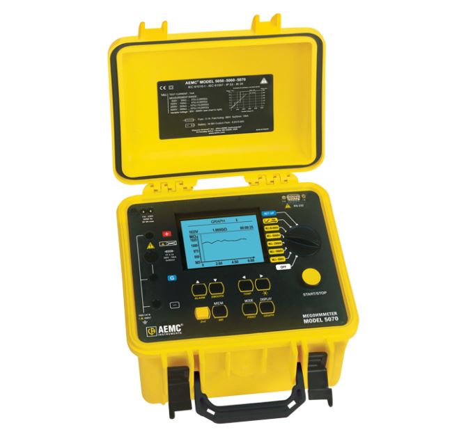 5000V 数字/模拟 兆欧表 型号 5050, 5060 与 5070 &ndash; AEMC